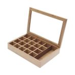 Mabeyn Promosyonca Orjinal Bambu Organizer, Çay Kutusu, Mıknatıslı Kapak, Premium Kalite, 21 Bölmeli (21) - 0 Siyah - Option-1