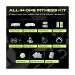 Mabeyn Rage Fitness Ex Kit 9'u 1 Arada Spor Salonu Çantalı - Kolları ile Germe, Ganimet ve Direnç Bantları, Kapı Çapası - Seyahat, Ofis ve Evde Egzersiz Ekipmanları Egzersiz, Yoga ve Fitness Için Ev Spor - Option-1