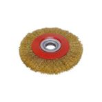 Mabeyn Rayno Profesyonel Saçaklı Daire Tel Fırça - 115 mm Avuç Taşlama (Spiral) Uyumlu - Pas Sökücü, Çapak Alma ve Yüzey Temizleme Için Çelik Tel Fırça - Metal ve Kaynak Işlemleri Için (200 Mm) - Kestane Akaju - Option-1