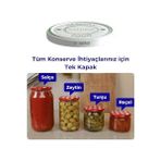 Mabeyn Sarkap Kavanoz Kapağı, 82MM, Hava Geçirmez, Sızdırmaz, Konserve Için Uygun, 10'lu Paket (Healthy) - 000-Siyah - 1 Adet - Option-1