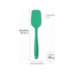 Mabeyn Silikon Kaşık & Pişirme-Servis Kaşığı (Pilav Kaşığı/kürek Spatula) Seti – Isıya Dayanıklı, Çizmez, Askılı Tek Parça Tasarım (Yeşil) - Kestane Akaju - Option-1