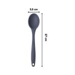 Mabeyn Silikon Servis ve Yemek Hazırlama Kaşığı, Yumuşak Uç, Komple Silikon, 27 Cm, Mavi Kaşık, Yanmaz Yapışmaz, Tencere Çizmez, 1 Adet - Kestane Akaju - Option-1