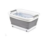 Mabeyn Tekerlekli Katlanabilir Akordiyon Saklama Sepeti Pratik ve Taşınabilir Tekerlekli Katlanabilir Akordiyon Saklama Sepeti - Düzeni Kolayca Sağlayın! (45 Litre ve 30 Litre Seçenekli) (30 Litre) - Kestane Akaju - Option-1