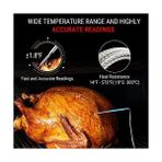 Mabeyn Thermopro TP27C Kablosuz Profesyonel Barbekü ve Fırın Termometresi, 4 Problu ve 150 Metre Menzilli Et Isı Ölçer (Alarmlı) - -- - 000-Siyah
