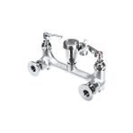 Mabeyn T&s B-0674-BSTR Duvara Monte Servis Lavabo Bataryası 20 cm Merkezli, Vakum Kırıcı, Dahili Durdurucular, Sert Krom