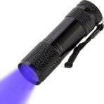 Mabeyn Uv LED El Feneri | 9 Led, 395NM | Leke Dedektörü, Idrar ve Evcil Hayvan Lekesi Bulucu, Taşınabilir Mini Fener - 0,5