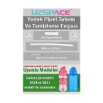 Mabeyn Uzspace Yedek Pipet Takımı ve Pipet Temizleme Fırçası 1 Set (3 Parça) -Kapak Hariçtir- - Option-1 - 0 - Siyah