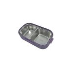 Mabeyn Vagonlife Bento 550ML Lunchbox Tek Katlı Çelik Sefer Tası Yemek Kutusu (Mor-Gri) - Kestane Akaju - Option-1