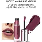 MAC Locked Kiss Ink 24 Saate Kadar Kalıcı Suya Dayanıklı Likit Mat Ruj - Opulence 4 ml - Mor