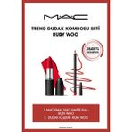 Mac M.A.C RUBY WOO Trend Dudak Kombo Seti Ruj ve Kalem ile Makyajda Şıklık Sağlar