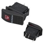 Macaratör Sembollü Işıklı 3 Pinli On-Off 12-24V Marin Switch