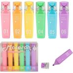 Macaron Cs-h826 Pastel Renkli 6 Çeşitli Fosforlu Kalem Seti - İşaretleyici Kalem Seti
