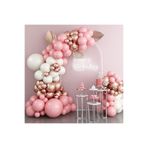 Macaron Pembe Balon Çelenk Kemer Karşılama Set