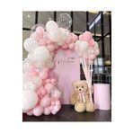 Macaron Pembe* Beyaz 70'Li Balon Zinciri Seti