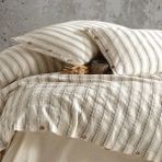 Macas Home Ares %100 Pamuklu Yıkamalı Ipliği Boya Vintage Tek Kişilik Nevresim Takımı 160*220 Arstkt - Bej - Siyah - 160 x 220 cm