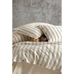 Macas Home Ares %100 Pamuklu Yıkamalı Ipliği Boya Vintage Tek Kişilik Nevresim Takımı 160*220 Arstkt Bej-Siyah