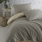 Macas Home Athena %100 Pamuklu Ipliği Boyalı Yıkamalı Tek Kişilik Nevresim Takımı 160*220 - Zeytin Yeşili - 160 x 220 cm