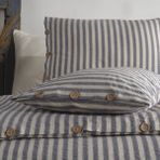 Macas Home Bluesky Pamuklu Ipliği Boyalı Yıkamalı Tek Kişilik Nevresim Takımı 160 x 220 cm - Krem - Mavi