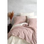 Macas Home Chance Cherry 100 Pamuklu Ipligi Boyali Yikamali Krem 160*220 Tek Kisilik Nevresim Takimi