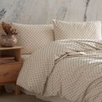 Macas Home Freya Khaki %100 Pamuklu Yıkamalı Vintage Tek Kişilik Nevresim Takımı 160*220 Frykhtkt - 160 x 220 cm - Krem - Haki