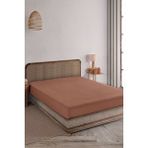 Macas Home Mocca Mousse %100 Pamuklu Yıkamalı Çift Kişilik Lastikli Çarşaf 160*200 Kahverengi