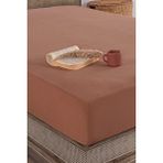 Macas Home Mocca Mousse %100 Pamuklu Yıkamalı Tek Kişilik Lastikli Çarşaf 100*200 Kahverengi