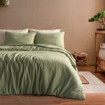 Macas Home Soft Cotton Daria %100 Pamuklu Çift Kişilik Nevresim Takımı D1 - Haki