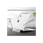 Macbook Air 13" 2020 M1 Çip A2337/A1932/A2179 Uyumlu Standlı Kılıf + Klavye Kılıfı + Ekran Koruyucu Şeffaf