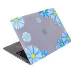 Macbook Air 13.6 M2 M3 M4 M5 Kılıf Mat İnce Lazer Baskılı Çiçek Desenli Sert Kapak