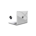 Macbook Air 13" A1932 A2179 Uyumlu Kristal Şeffaf Koruma Kılıfı Kapak + Usb Çevirici