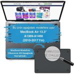 MacBook Air 13 Inç Kılıf A1369 A1466 Uyumlu Kristal Parlak Şeffaf Sert Kapak Ince Hafif Tpu Hard Shell Koruyucu Darbe Çizik Önleyici Pembe