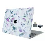 Macbook Air 13 İnç Kılıf A2337 A2179 A1932 M1 Çip Uyumlu Mat Çiçek Desenli Sert Kapak