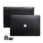 Macbook Air 13 Kılıf Timsah Desenli Deri Dokulu Sert Hard Case İnce Hafif Koruma A2337 A2179 A1932 Uyumlu 13 İnç