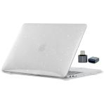 Macbook Air 13 M1 Yıldız Desenli Simli Şeffaf Sert Kapak Kılıf İnce Hafif Koruma A2337 A2179 A1932