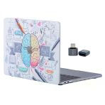 Macbook Air M1 Kılıf 13 İnç Beyin Desenli Sert Kapak Darbe Koruma A2337 A2179 A1932