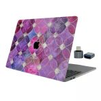 Macbook Air M1 Kılıf 13 İnç Flower04 (Touchıd'li M1 Air) A2337 A2179 A1932 İle Uyumlu