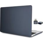 MacBook Air M1 Kılıf 13 Inç ile Uyumlu, Mat Sert Kılıf Flu Görünüm A2337 A2179 A1932, Çizilmeye ve Darbelere Dayanıklı Koruma Kapak Siyah