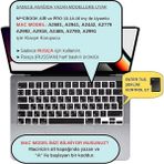 MacBook Klavye Koruyucu Rusça Iso Enter Air 13.6 15.3 ve Pro 14 16 M1 M2 M3 M4 M5 Pro A3434 Uyumlu Ince Silikon Kaplama Işıklı Klavye ile Tam Uyumlu Siyah - Altın