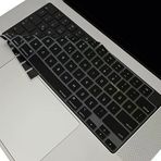 Macbook Klavye Koruyucu Silikon İnce Kılıf Us İngilizce Amerikan-Return-Enter-İçin Türkçe Çeviri Baski Air 13,6-15,3Inç- 14,2-16,2 Inç M1-M2-M3-M4-M5 Uyumlu, Klavye Filmi Siyah