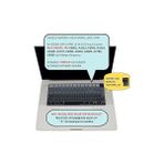 MacBook Klavye Koruyucu Silikon Kılıf Türkçe Q Baskılı Uk-Ters L- Enter Tipi Air 13,6-15,3inç- Pro 14,2-16,2inç M1-M2-M3-M4 Pro Max Uyumlu, Yıkanabilir Silikon Klavye Filmi Siyah Gri - Altın