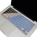 MacBook Klavye Koruyucu Silikon | Türkçe Q Baskılı | MacBook Air 13 inç ve MacBook Pro 13–15 inç (A1278, A1425, A1502, A1286, A1398) UyumluMavi Pembe