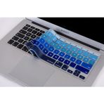 MacBook Klavye Koruyucu Silikon | US Klavyeyi Türkçe Q Baskıya Dönüştürür | MacBook Air 13 inç ve MacBook Pro 13–15 inç (A1369, A1466, A1278, A1425, A1502, A1286, A1398) Uyumlu Lacivert Mavi