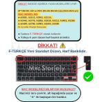 MacBook Klavye Koruyucu Türkçe F Yeni Düzen Uyumlu Air 13.6–15.3 M2 M3 M4 ve Pro 14.2–16.2 M1–m5 Silikon Klavye Kılıfı Ince Yıkanabilir Kaplama Siyah - Altın