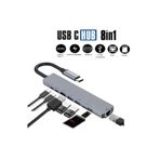Macbook Pro Air USB Type-C Hub Dönüştürücü Çevirici Çoklayıcı USB Hdmı Micro Sd 8 Girişli