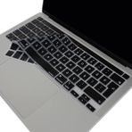 MacBook Pro Türkçe Q Klavye Koruyucu Silikon – Eu Uk Iso Enter – Touch Bar Uyumlu – 13 Inç A2251 A2289 A2338 (M1/m2) – 16 Inç A2141 – Ince Siyah - Altın