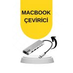 Macbook Pro/Air Uyumlu Usb Type-C 8 In 1 Hub Dönüştürücü Çevirici Çoklayıcı Usb Hdmı Micro Sd 8 Girişli Mir52829756