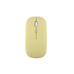 Macbook/ıPad/Samsung/Tablet Uyumlu Şarj Edilebilir Bilgisayar ve Tablet Kablosuz Bluetooth Mouse Sarı