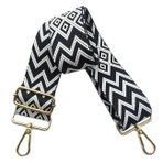 Macelitu Kadın Çanta Omuz Askısı 5 cm Geniş Omuz Askısı, Ayarlanabilir Çanta Omuz Askısı, El Çantası için Altın Tokalı Omuz Askısı, Crossbody Kanvas Çanta Kendin Yap Aksesuarları (Siyah), 04