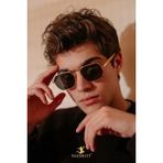 Macerati Eşref Unisex Ultra Hafif UV400 Filtreli Siyah Güneş Gözlüğü - Siyah - Altın