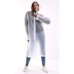 Macerati Kadın Erkek Yağmurluk Kapüşonlu Çıtçıtlı Eva Beyaz Yağmurluk - Standart